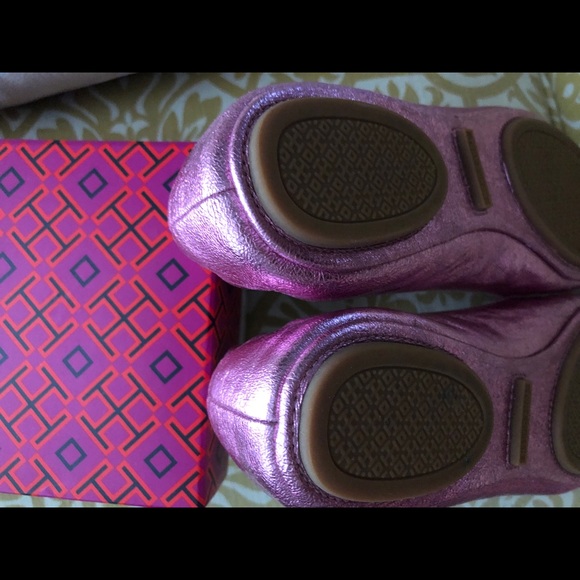 Tory burch metallic pink minnie travel flats - Picture 3 of 5